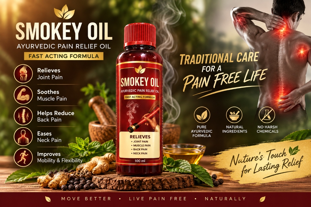 Smokey Oil - Ayurvedic Pain Relief Fast Acting Formula Traditional Care for a Pain Free Life